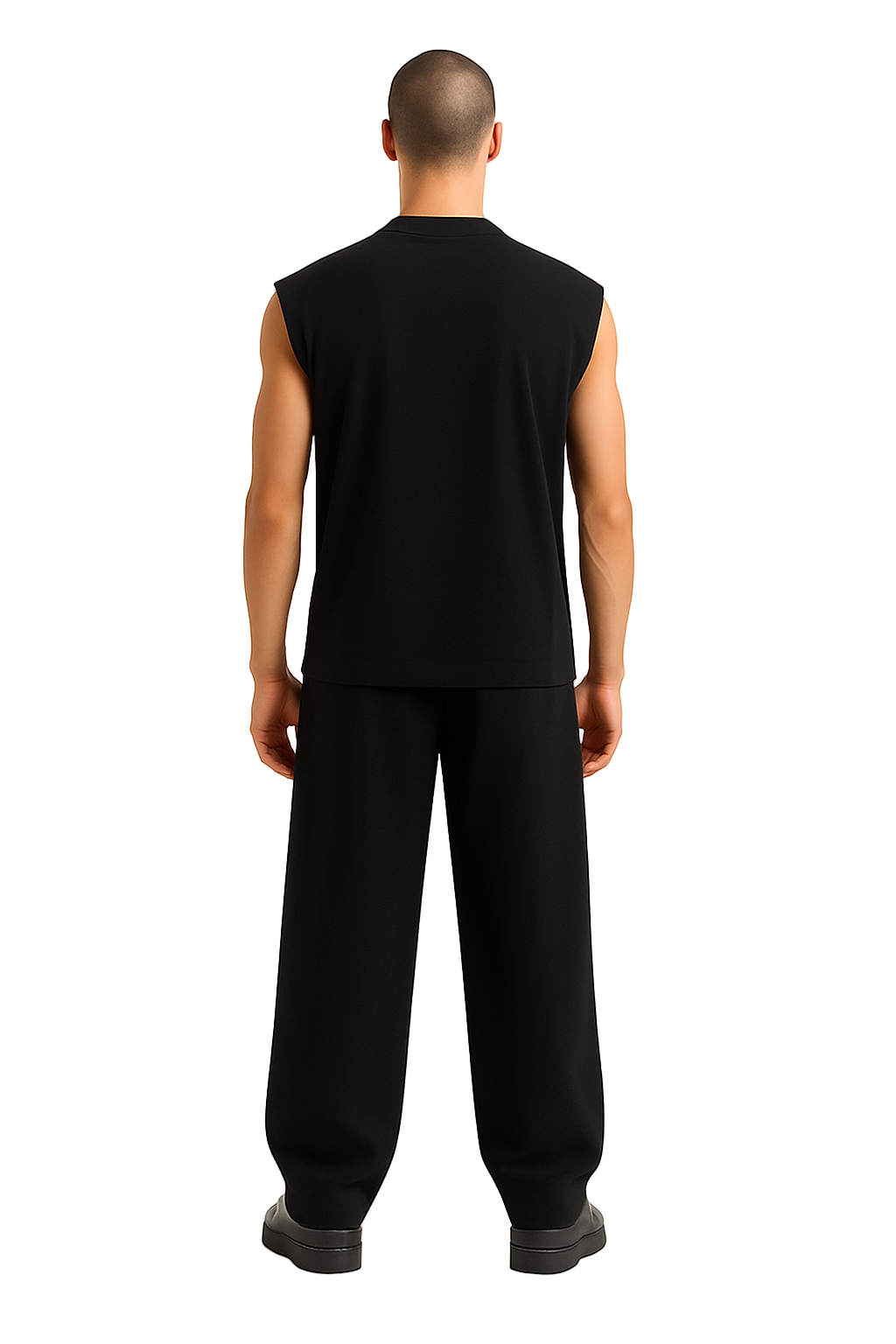 Black Lion Graphic Sleeveless Tracksuit Set