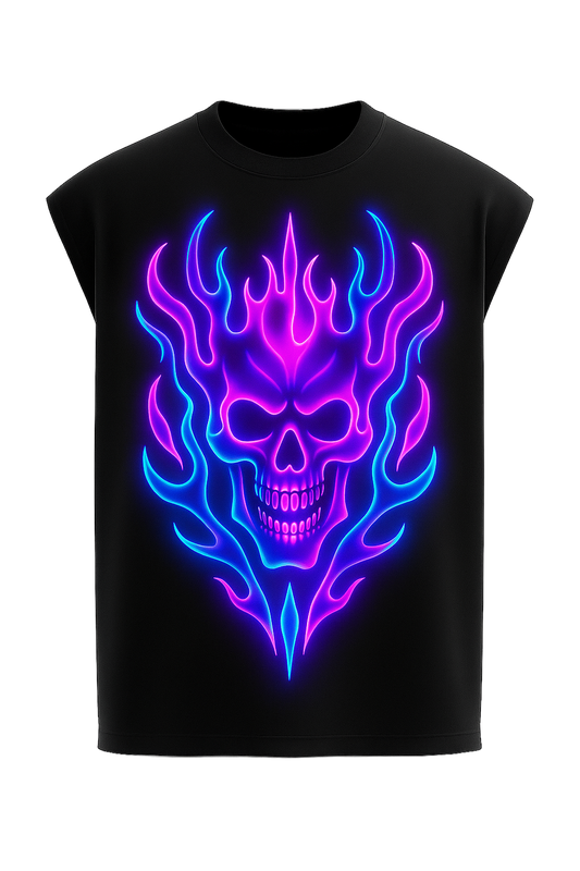 Neon Inferno Skull Vest