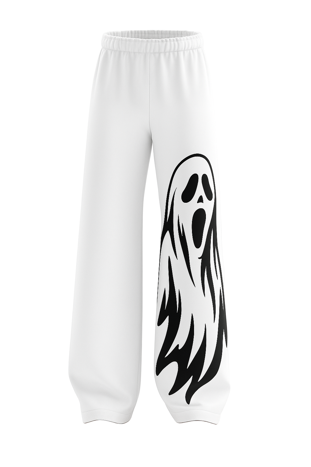 Ghost Fade White Baggy Pants