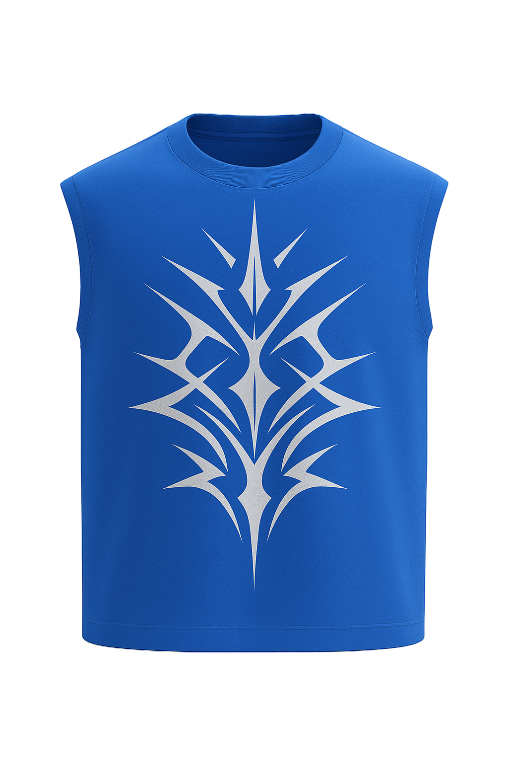 Royal Blue Tribal Spikes Vest