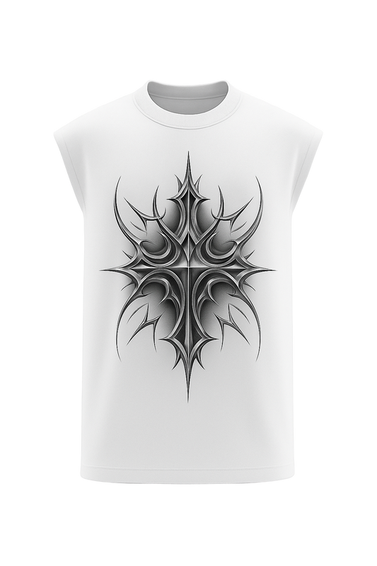 “Sacred Spine” Chrome Emblem Vest