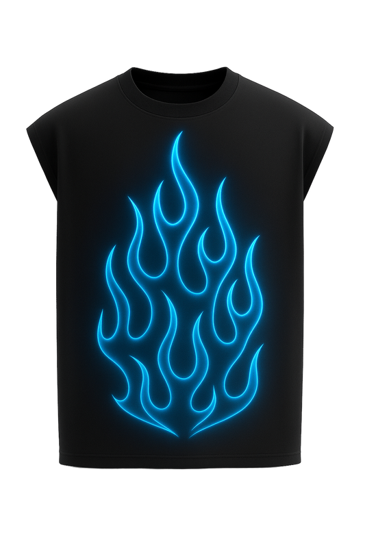 “Neon Blue Flame” Vest