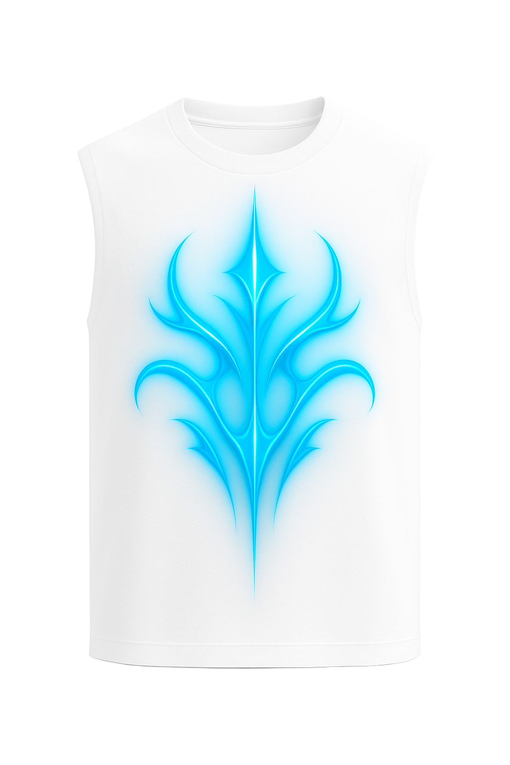 “Neon Seraph” Blue Luminescent Emblem Vest