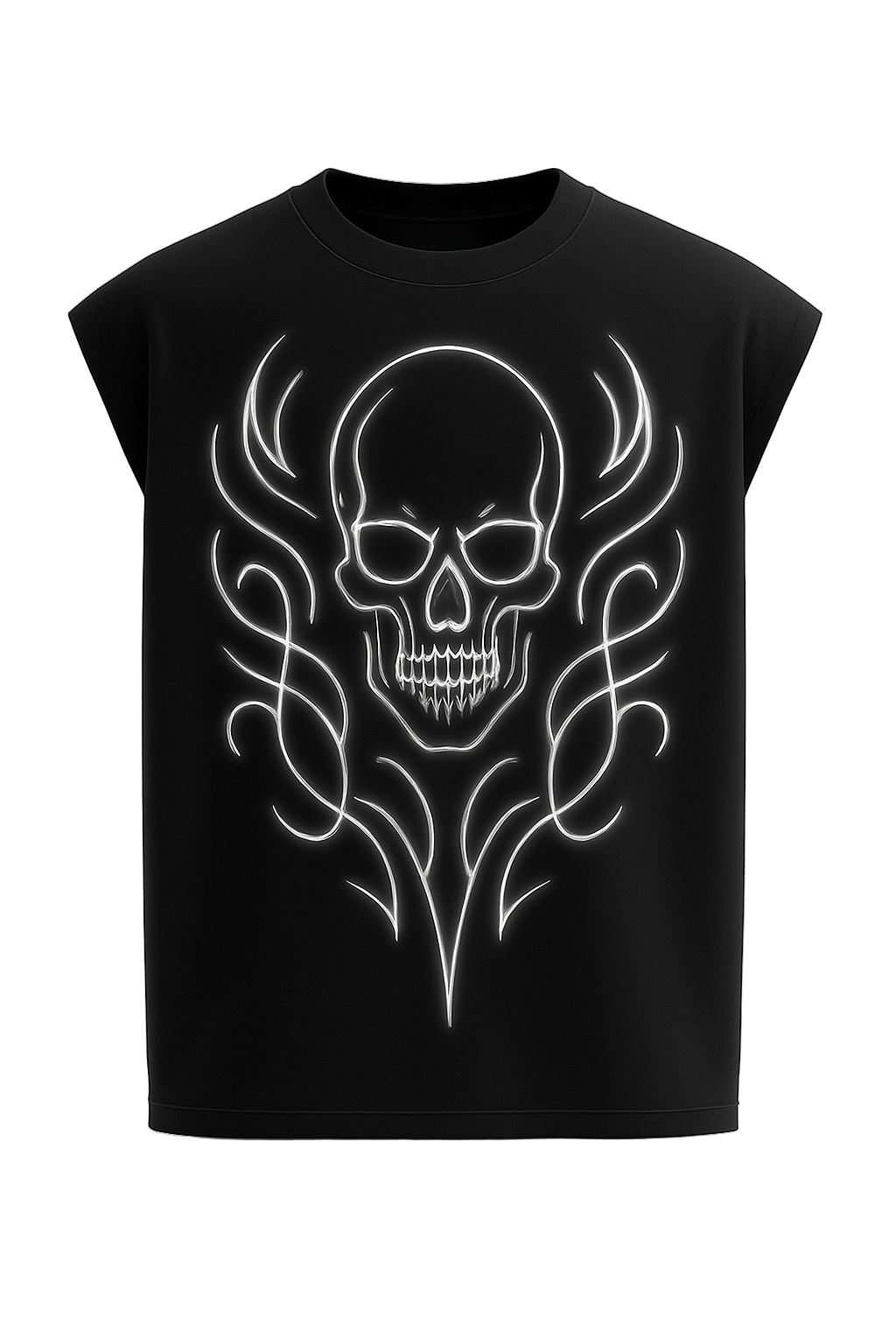 Black Neon Skull Vest