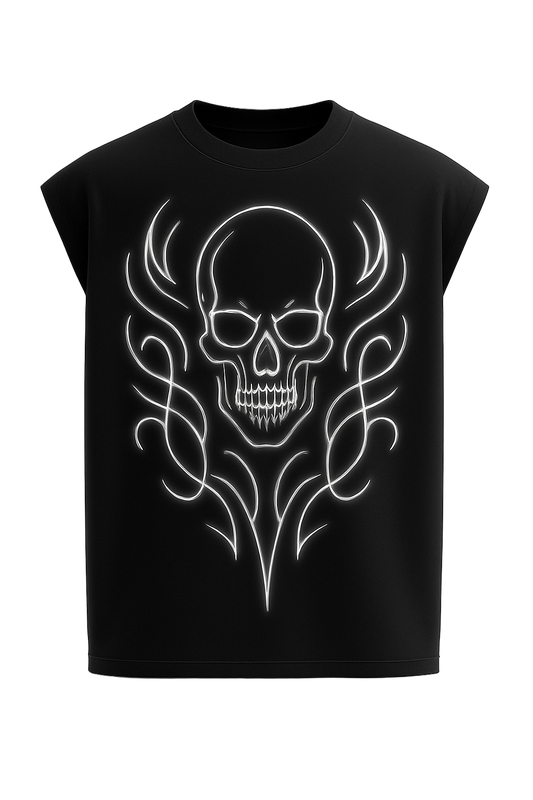 Black Neon Skull Vest