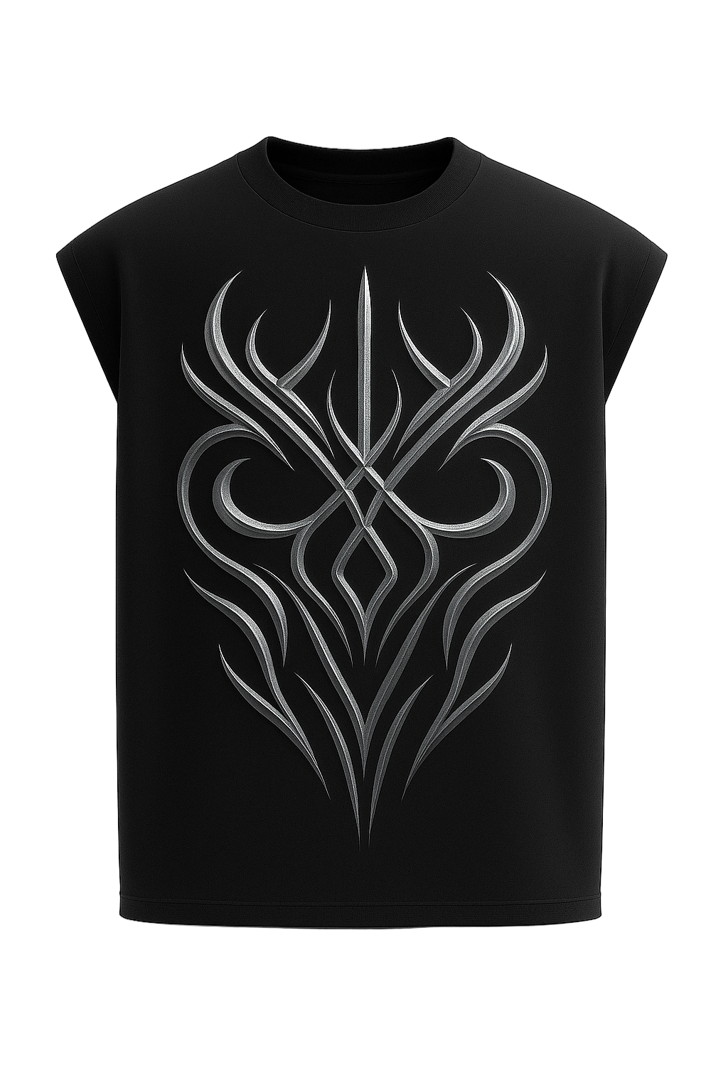 Black Chrome Linework Vest