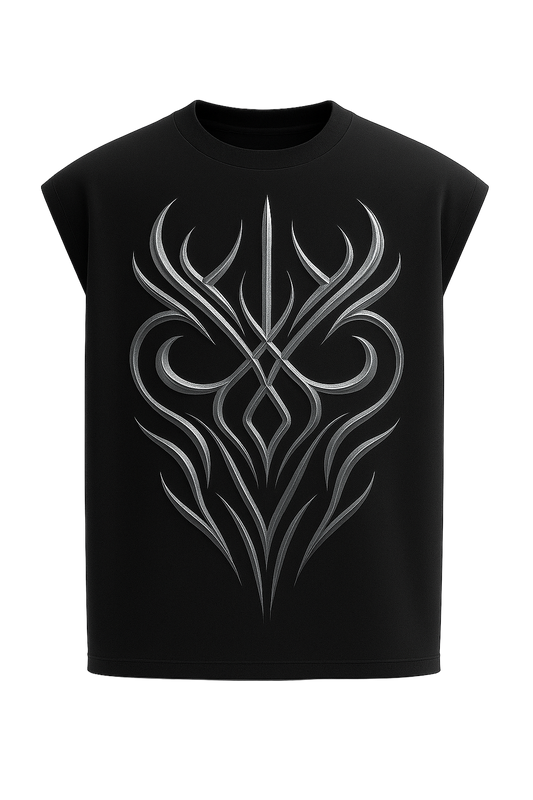 Black Chrome Linework Vest