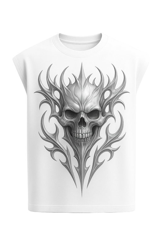 White Inferno Skull Vest