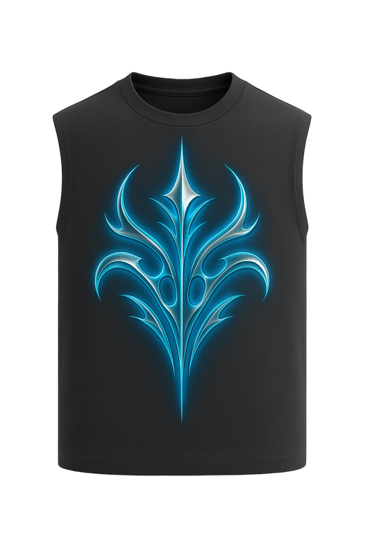 Blue Chrome Tribal Vest