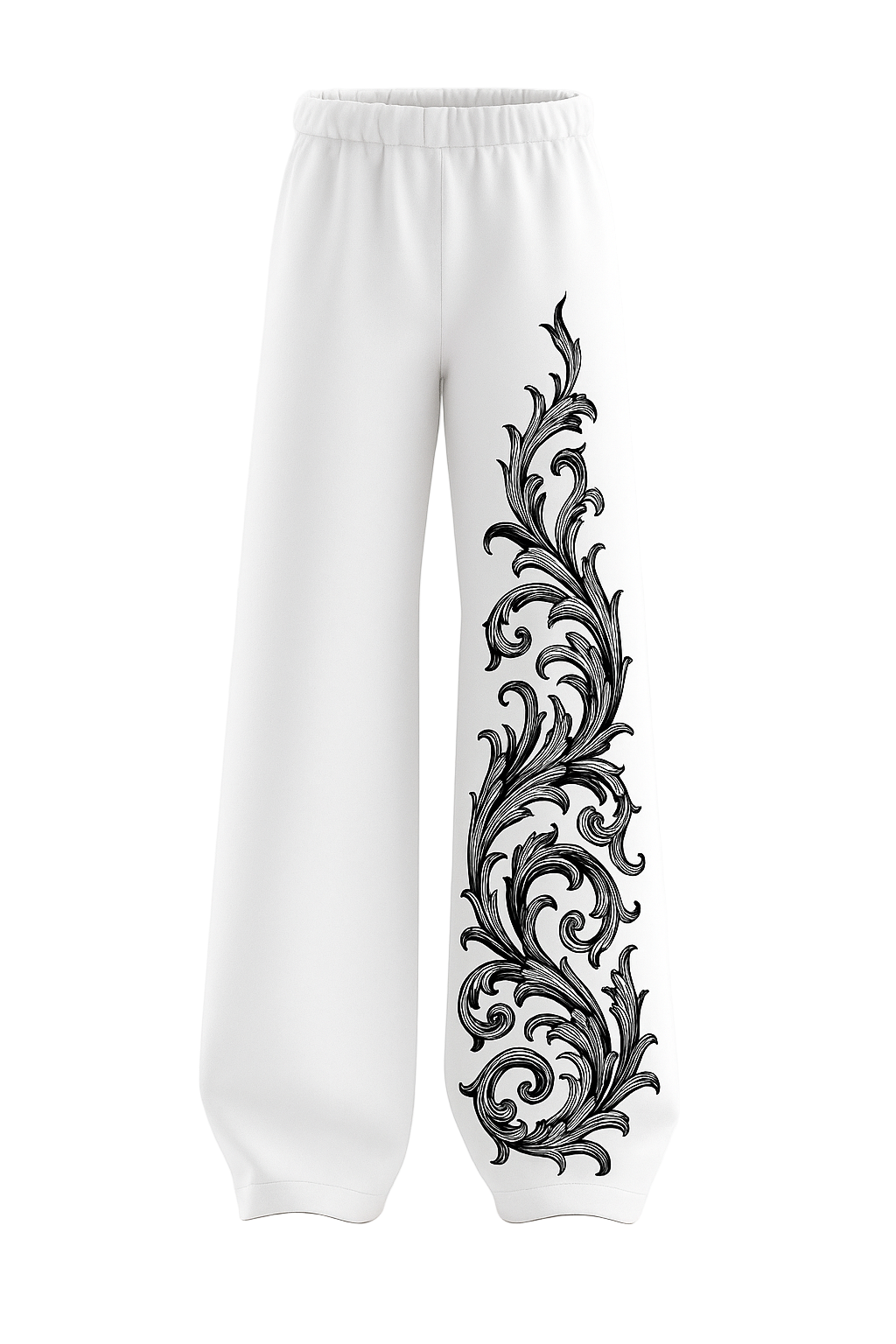 Royal Baroque White Baggy Pants